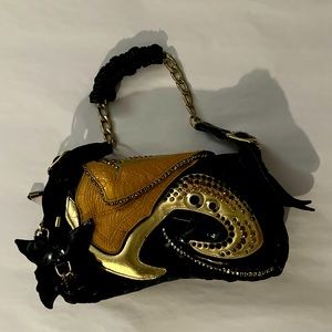 Bracher Emdem gold black handbag